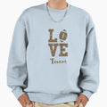 Gold Color Football Love Texans Sweatshirt - Casual Everyday Wear Unisex - T-Shirt, Sweatshirt, Hoodie