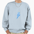 Preppy Blue Sequin Lightning Bolt Sweatshirt - Novelty Apparel Unisex - T-Shirt, Sweatshirt, Hoodie