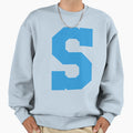 Alphabet Blue S Sports Letter S Sweatshirt - Graphic Print Unisex - T-Shirt, Sweatshirt, Hoodie