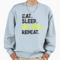 Eat Sleep Jiu Jitsu Repeat Sweatshirt - Novelty Apparel for Adults - T-Shirt, Sweatshirt, Hoodie