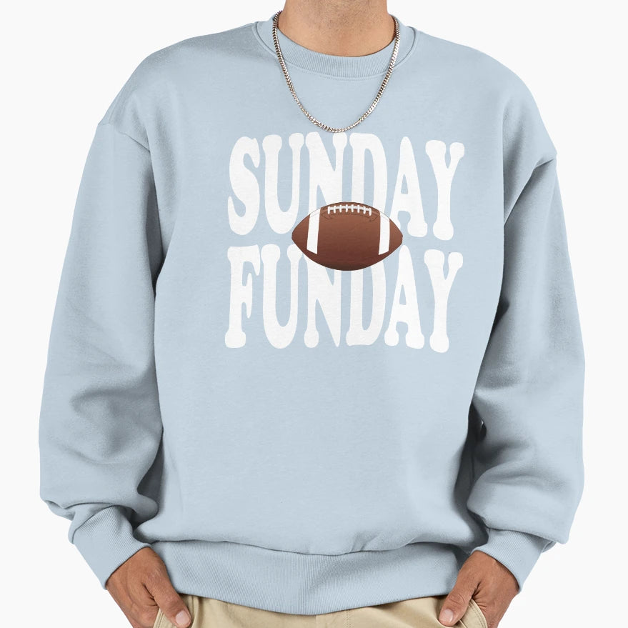 Sunday Funday Football Sport Short T-Shirt - Casual Everyday Wear Unisex - T-Shirt, Sweatshirt, Hoodie