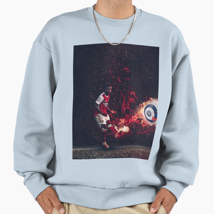Bukayo Saka Sweatshirt - Trendy Graphic for Adults - T-Shirt, Sweatshirt, Hoodie
