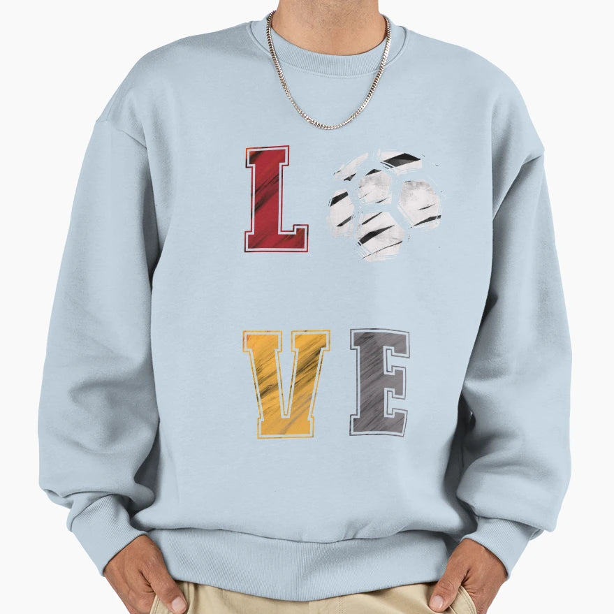 Love Football Futbol Sweatshirt - Unique Graphic Men Women - T-Shirt, Sweatshirt, Hoodie