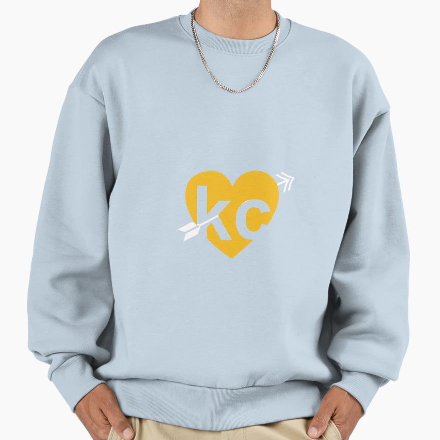 Kc Heart Sweatshirt - Fun Novelty Design for Adults - T-Shirt, Sweatshirt, Hoodie