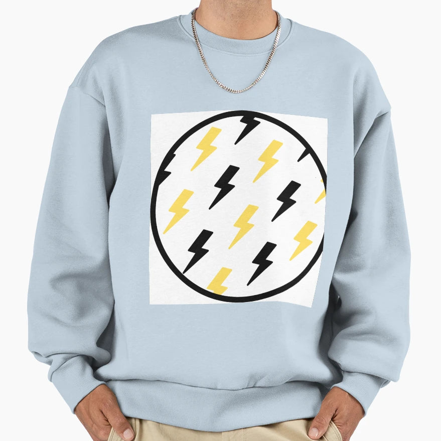 Round Lightning Bolt Sweatshirt - Aesthetic Graphic Unisex - T-Shirt, Sweatshirt, Hoodie