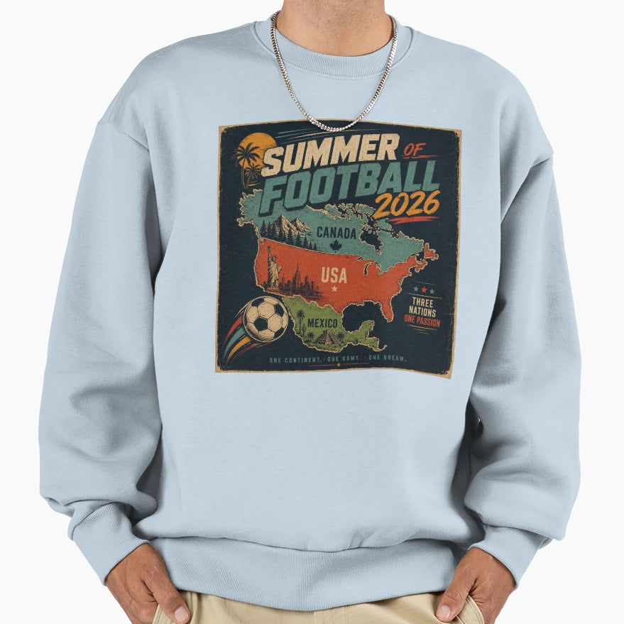 Summer Football 2026 North America Map Sweatshirt - Unique Graphic Unisex - T-Shirt, Sweatshirt, Hoodie
