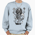 Funny Astronaut Skull Skateboard Sweatshirt - Unique Graphic Unisex - T-Shirt, Sweatshirt, Hoodie
