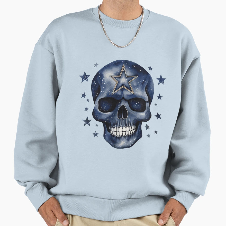 Watercolor Halloween Skull Sweatshirt - Novelty Apparel Men Women - T-Shirt, Sweatshirt, Hoodie