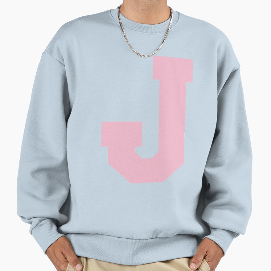 Alphabet Rose J Sports Letter J Sweatshirt - Graphic Print Men Women - T-Shirt, Sweatshirt, Hoodie
