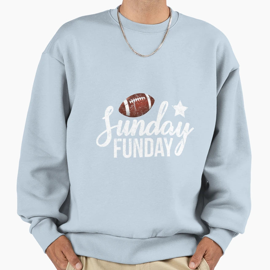 Sunday Football Funday Season Sweatshirt - Custom Art Print Men Women - T-Shirt, Sweatshirt, Hoodie