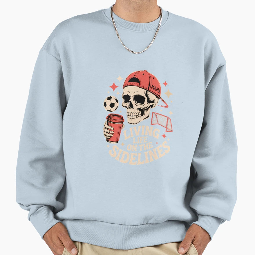 Soccer Mama Skeleton Coffee Sweatshirt - Fun Novelty Design Unisex - T-Shirt, Sweatshirt, Hoodie