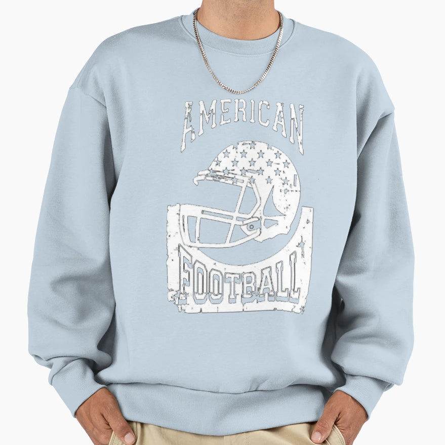 American Football Helmet Stars White T-Shirt - Aesthetic Graphic for Adults - T-Shirt, Sweatshirt, Hoodie