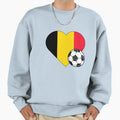 Belgium Soccer Heart Sweatshirt - Minimalist Print for Adults - T-Shirt, Sweatshirt, Hoodie