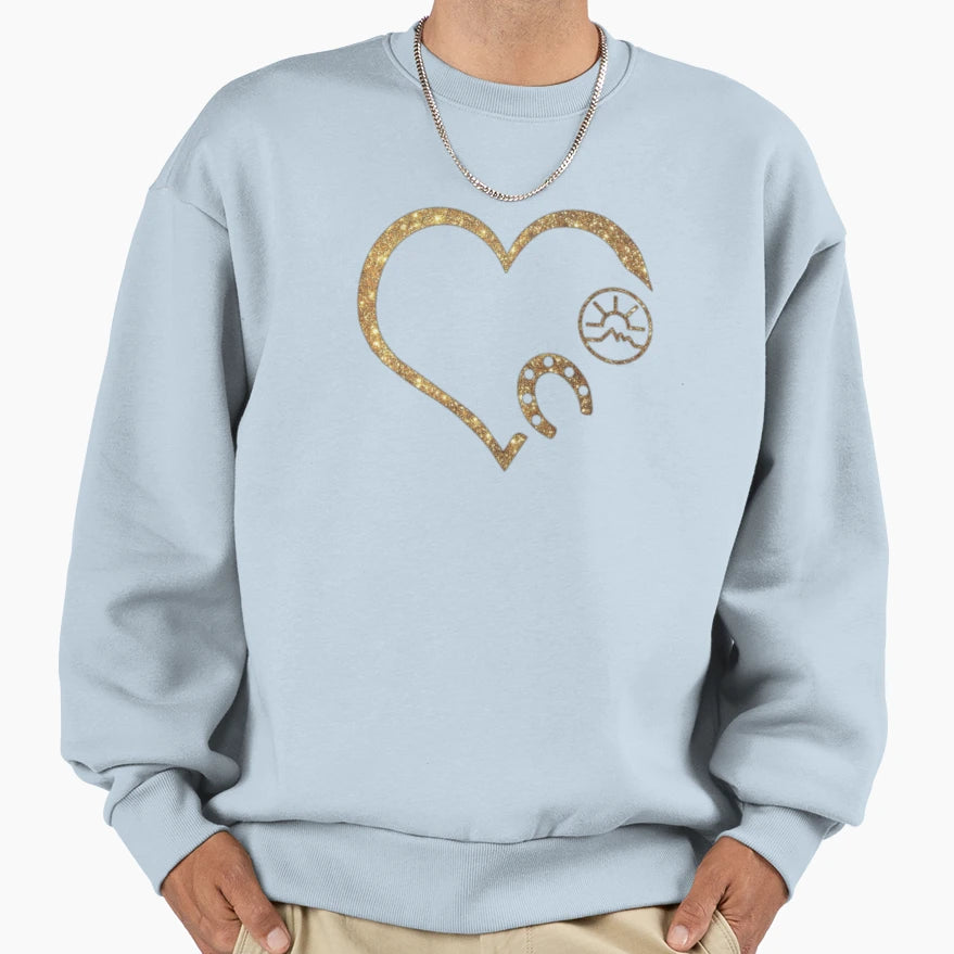 Hl Heart Gold Sweatshirt - Casual Everyday Wear Men Women - T-Shirt, Sweatshirt, Hoodie