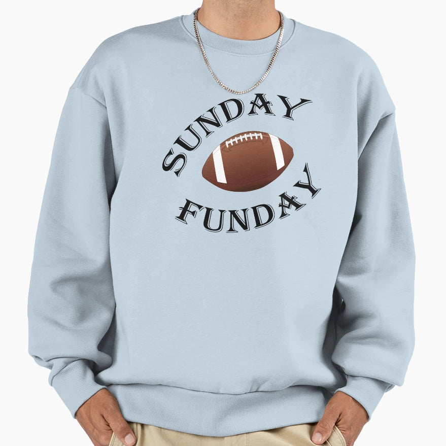 Sunday Funday Football Sport Short T-Shirt - Minimalist Print Men Women - T-Shirt, Sweatshirt, Hoodie