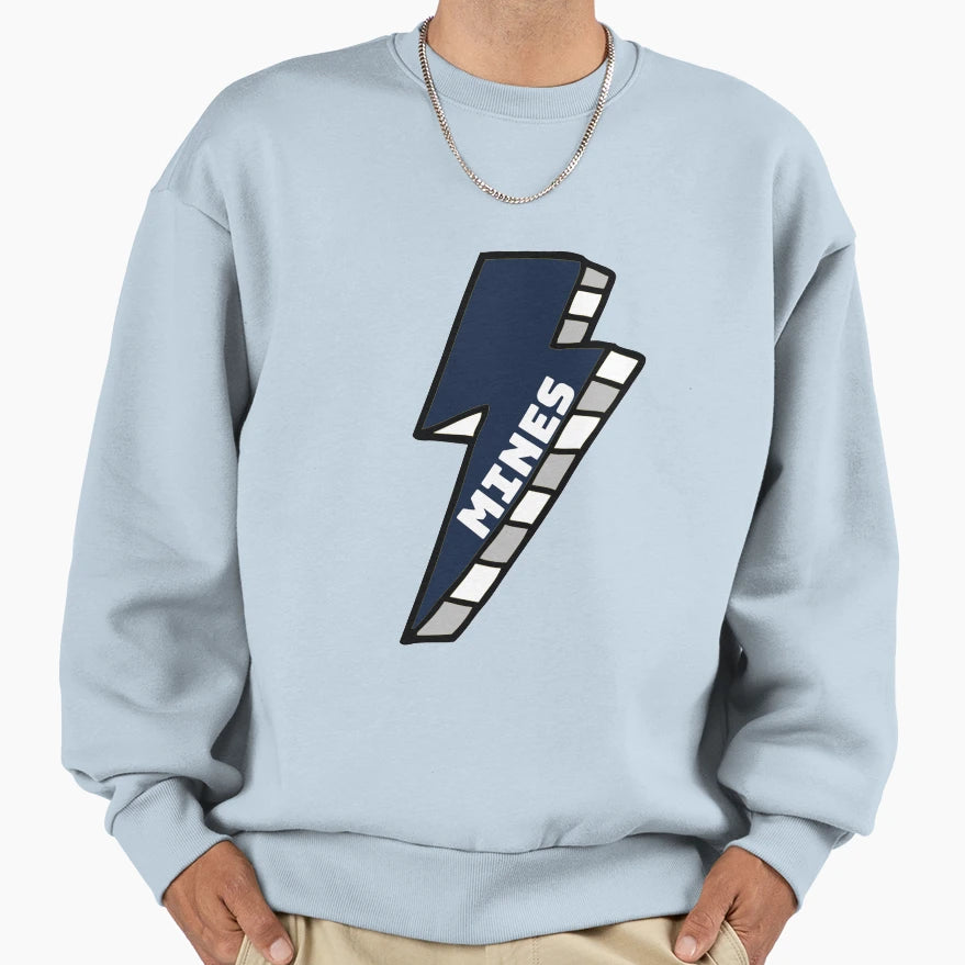 Colorado School Mines Lightning Bolt Sweatshirt - Graphic Print for Adults - T-Shirt, Sweatshirt, Hoodie