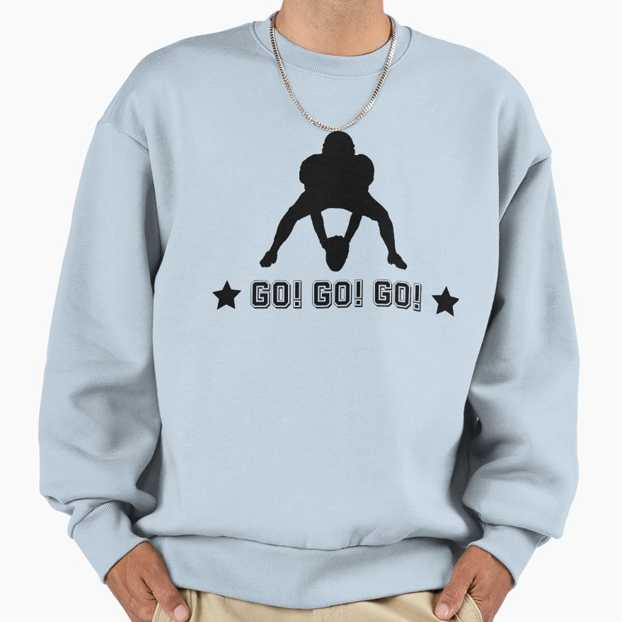 American Football Player Logo Sweatshirt - Streetwear Style Unisex - T-Shirt, Sweatshirt, Hoodie