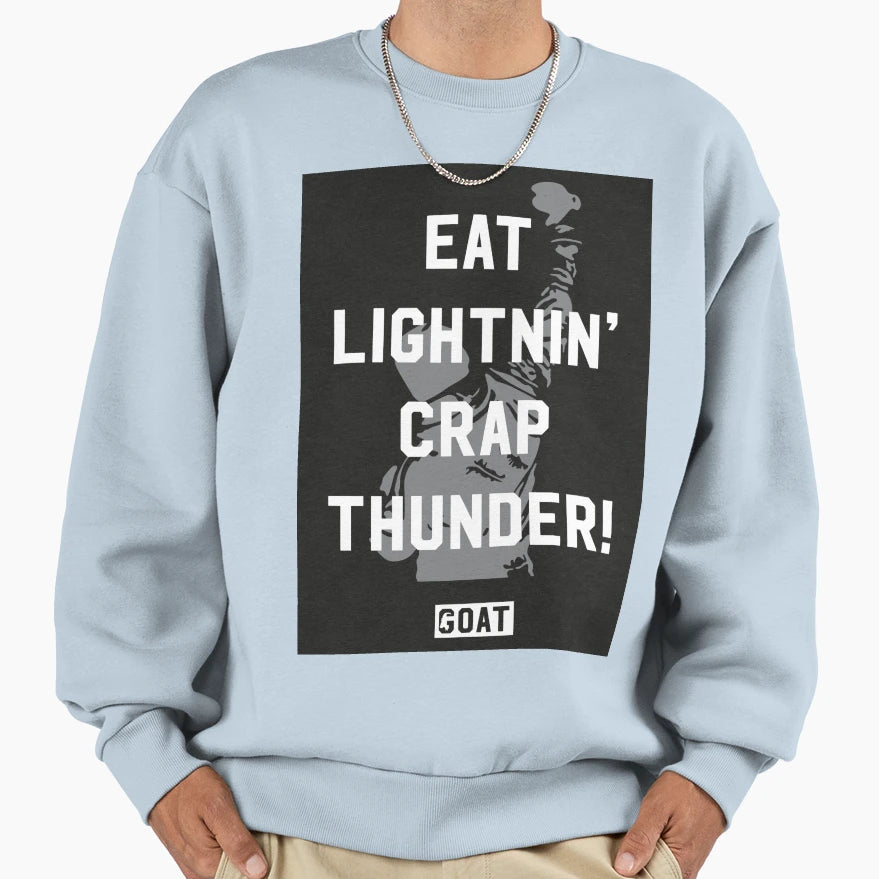 Lightning And Thunder Tri Blend Sweatshirt - Custom Art Print Unisex - T-Shirt, Sweatshirt, Hoodie