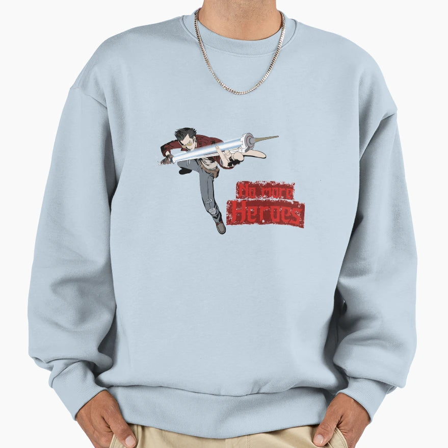 No More Heroes 2 Travis Touchdown Sweatshirt - Minimalist Print Unisex - T-Shirt, Sweatshirt, Hoodie