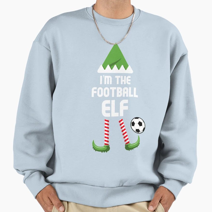 Football Soccer Elf Elf Sweatshirt - Unique Graphic Men Women - T-Shirt, Sweatshirt, Hoodie