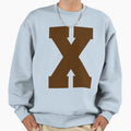 Alphabet Brown X Sports Letter X Sweatshirt - Minimalist Print for Adults - T-Shirt, Sweatshirt, Hoodie