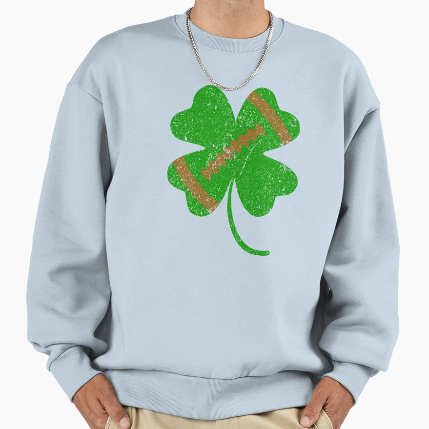 Football St Patricks Day Shamrock Teams T-Shirt - Graphic Print Men Women - T-Shirt, Sweatshirt, Hoodie