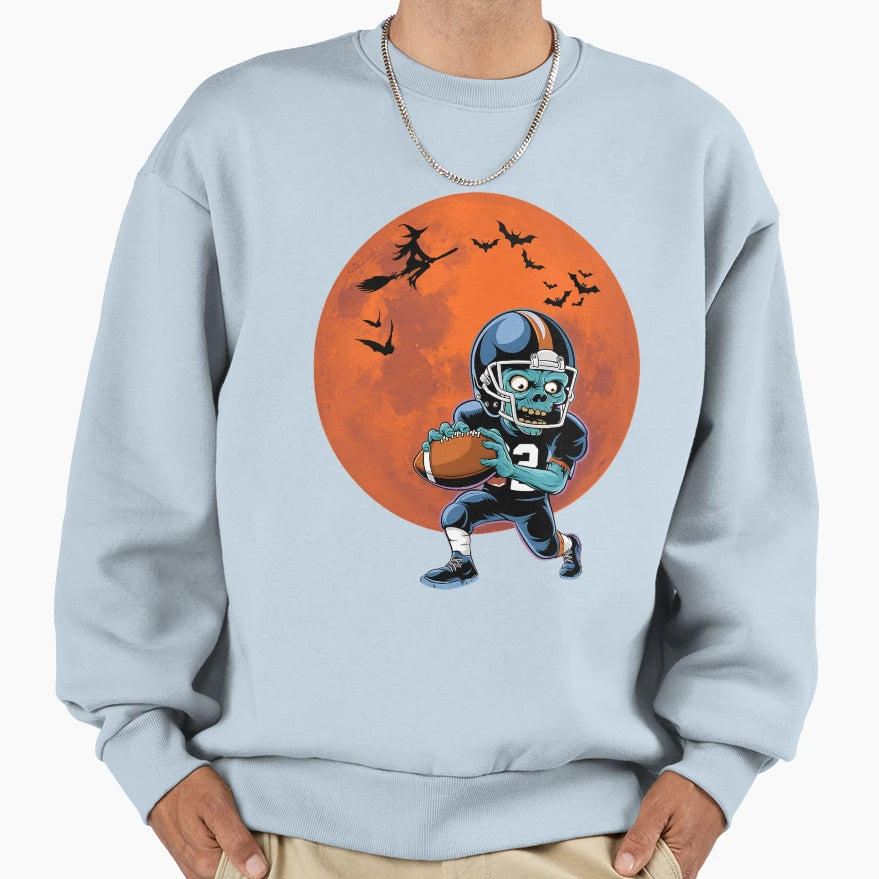 Football Zombie Player Funny Halloween Sweatshirt - Novelty Apparel Unisex - T-Shirt, Sweatshirt, Hoodie