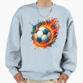 Fiery Soccer Ball Motion Paint Sweatshirt - Streetwear Style Unisex - T-Shirt, Sweatshirt, Hoodie