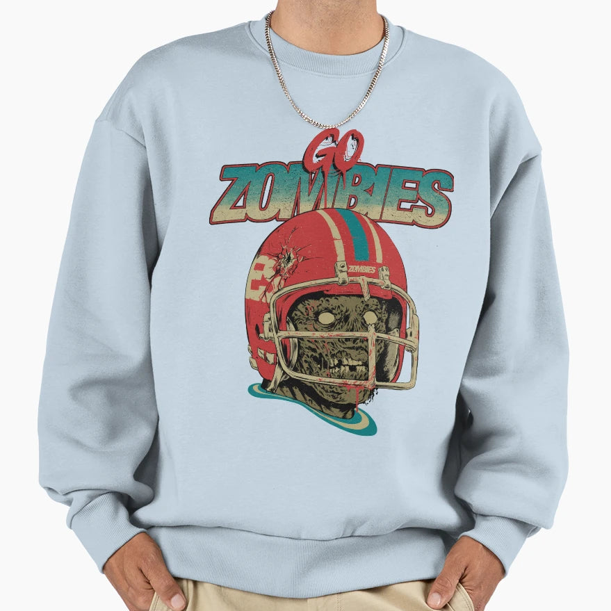 Go Zombies Sweatshirt - Minimalist Print for Adults - T-Shirt, Sweatshirt, Hoodie