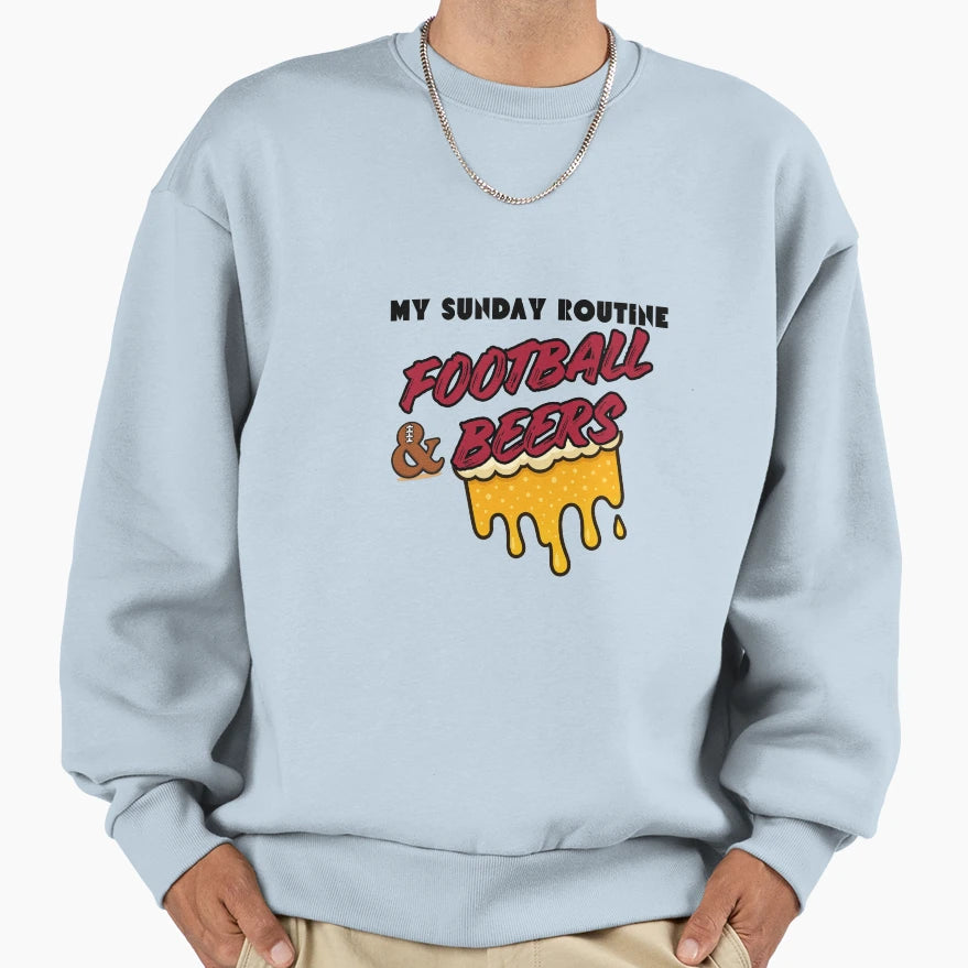 Falcons Sunday Routine Funny Sweatshirt - Graphic Print for Adults - T-Shirt, Sweatshirt, Hoodie