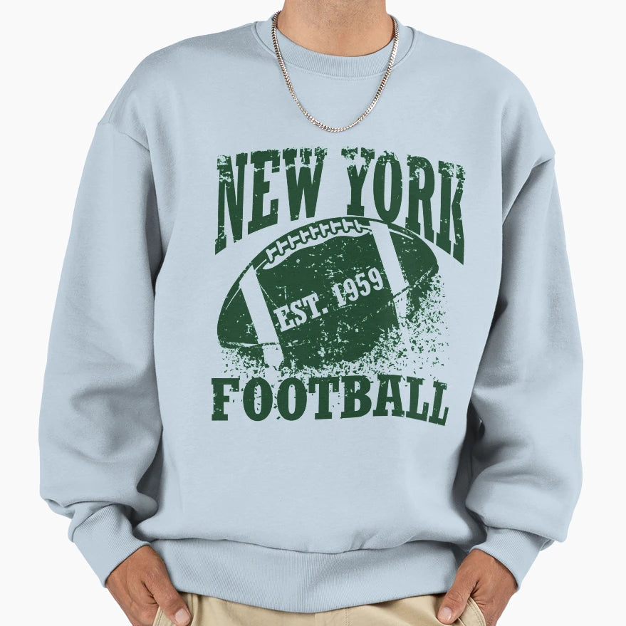 New York Football Jersey Sweatshirt - Streetwear Style for Adults - T-Shirt, Sweatshirt, Hoodie