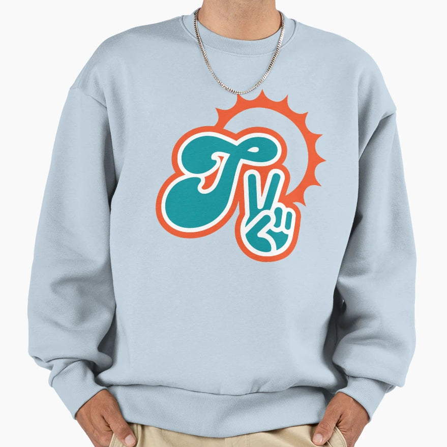 Tyreek Ty Peace Sign Sweatshirt - Minimalist Print for Adults - T-Shirt, Sweatshirt, Hoodie