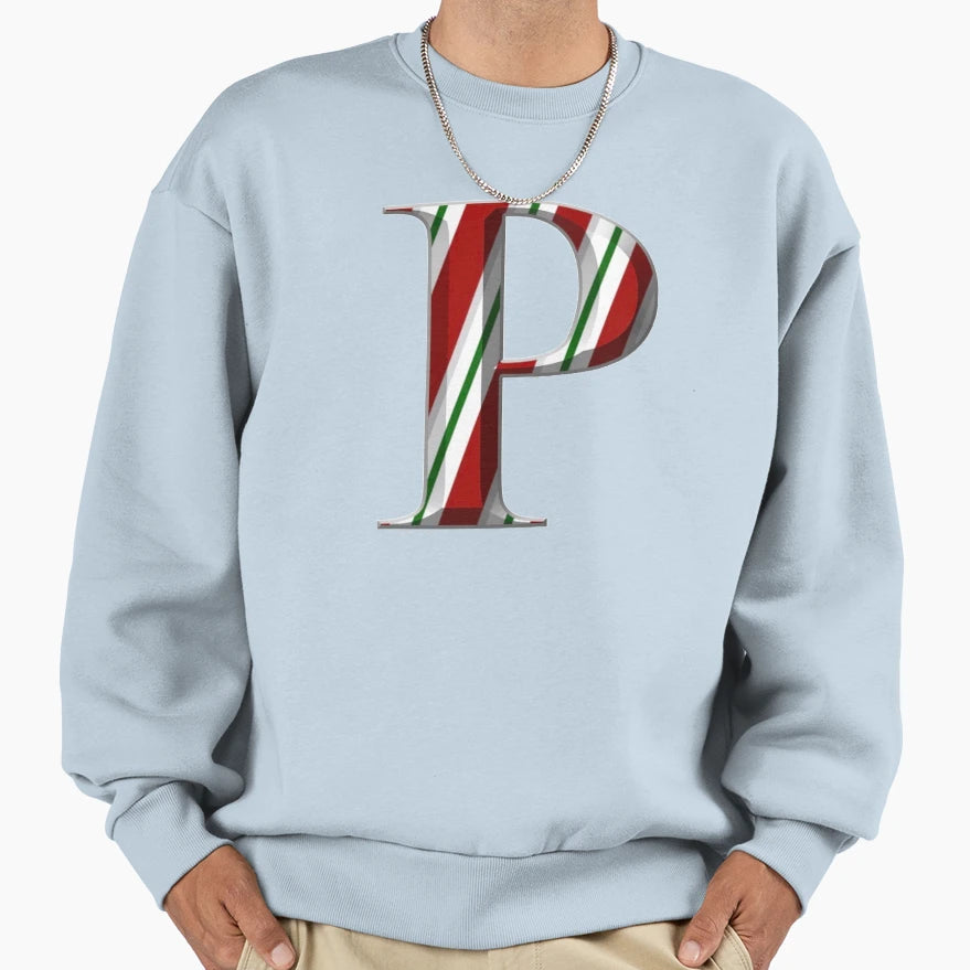 Monogram Letter P Sweatshirt - Minimalist Print Men Women - T-Shirt, Sweatshirt, Hoodie