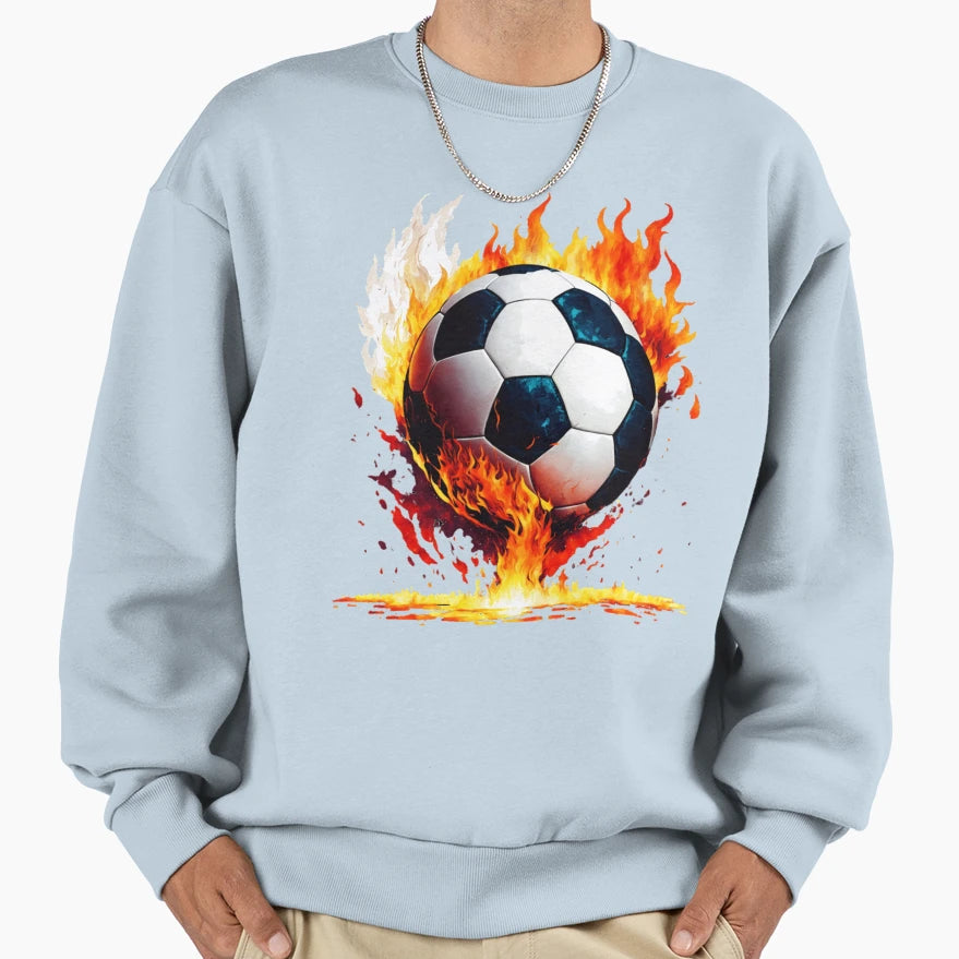 Football Game Fire Soccer Lifestyle Sweatshirt - Custom Art Print Unisex - T-Shirt, Sweatshirt, Hoodie