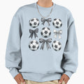 Soccer Balls And Black Bows Pattern Sweatshirt - Novelty Apparel Unisex - T-Shirt, Sweatshirt, Hoodie