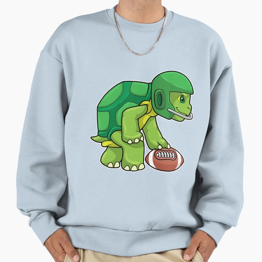Turtle Sports Football Helmet Sweatshirt - Casual Everyday Wear Unisex - T-Shirt, Sweatshirt, Hoodie