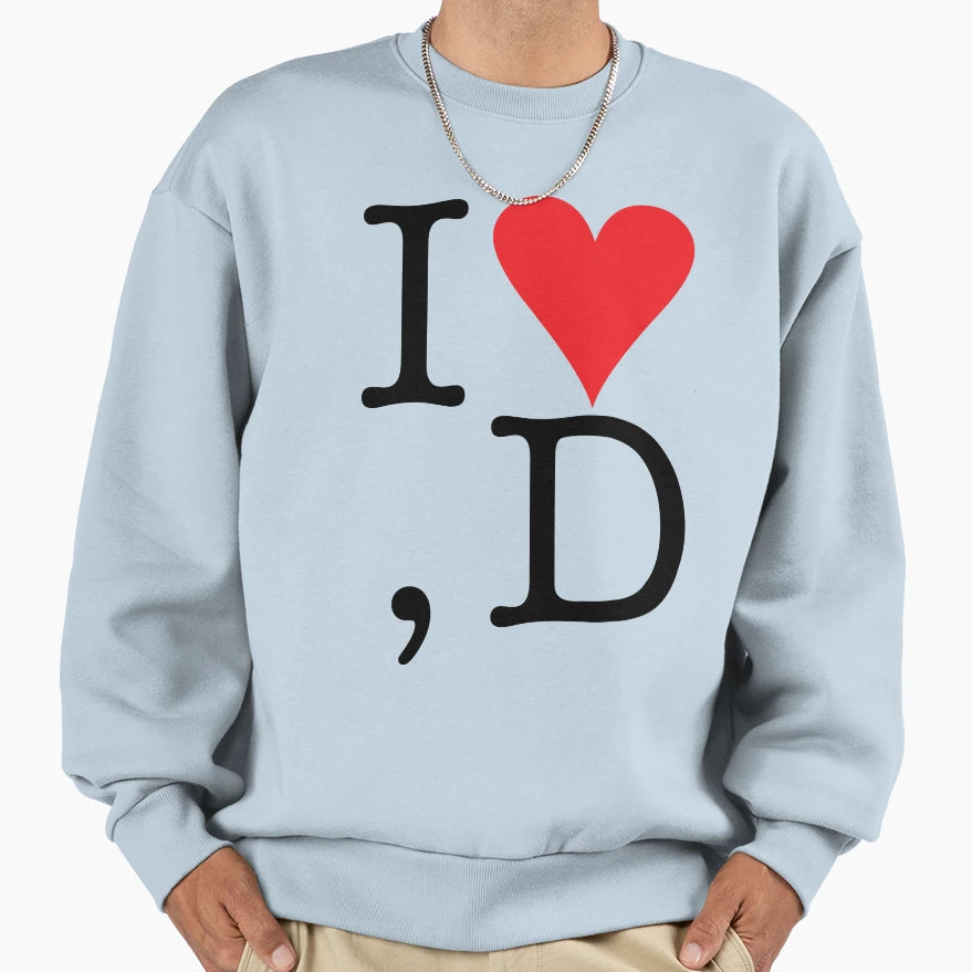 I Love Comedy V 3 Sweatshirt - Trendy Graphic Unisex - T-Shirt, Sweatshirt, Hoodie