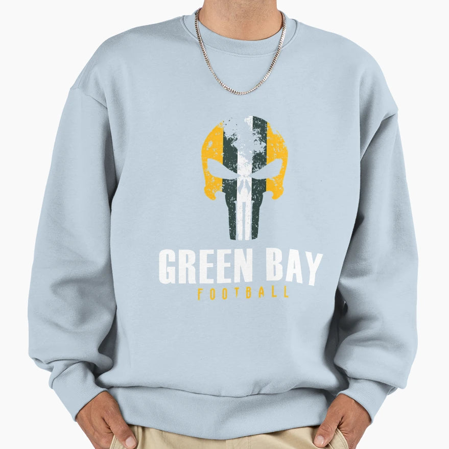 Green Bay Football Fan Grunge Sweatshirt - Aesthetic Graphic Unisex - T-Shirt, Sweatshirt, Hoodie