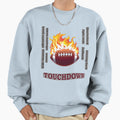 Fiery American Football Ball Sweatshirt - Streetwear Style Men Women - T-Shirt, Sweatshirt, Hoodie