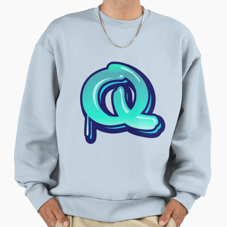 Alphabet Q Graffiti Letters Letter Sweatshirt - Novelty Apparel Men Women - T-Shirt, Sweatshirt, Hoodie