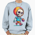Skull Playing Football Sweatshirt - Novelty Apparel Unisex - T-Shirt, Sweatshirt, Hoodie