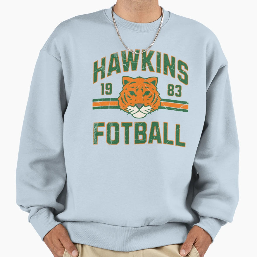 Hawkins Fotball Sweatshirt - Casual Everyday Wear Men Women - T-Shirt, Sweatshirt, Hoodie