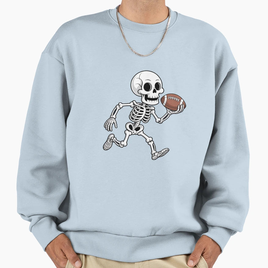 Skeleton Quarterback Football Sweatshirt - Aesthetic Graphic Men Women - T-Shirt, Sweatshirt, Hoodie