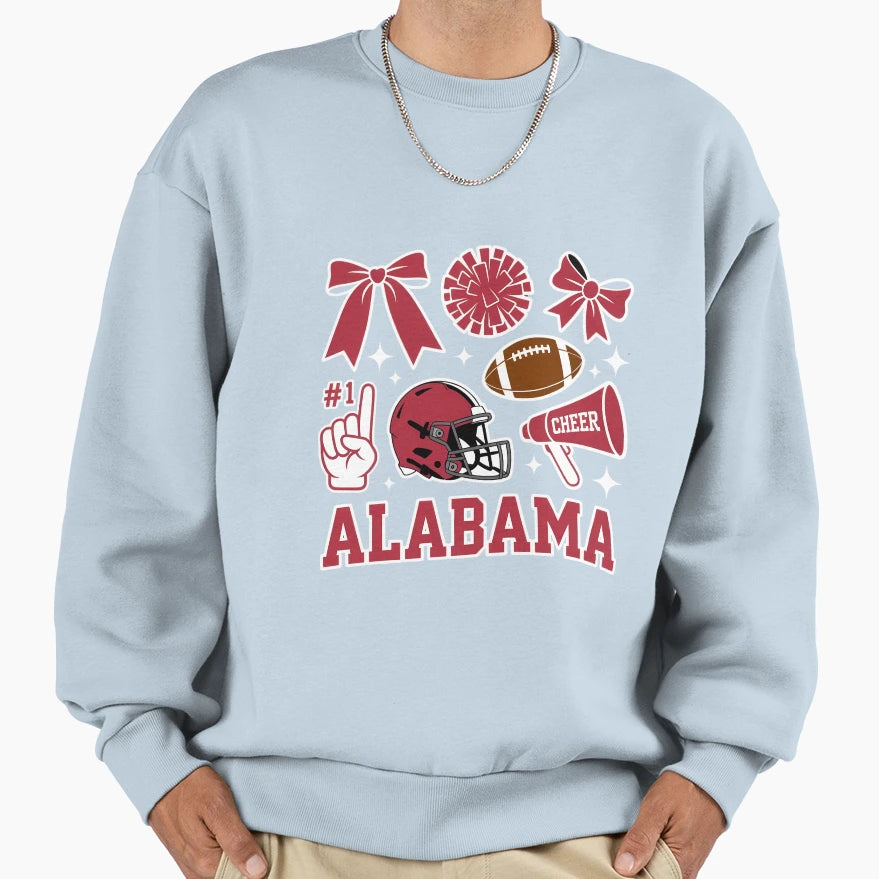 Alabama Crimson Tide Vive La Fete Sweatshirt - Minimalist Print for Adults - T-Shirt, Sweatshirt, Hoodie