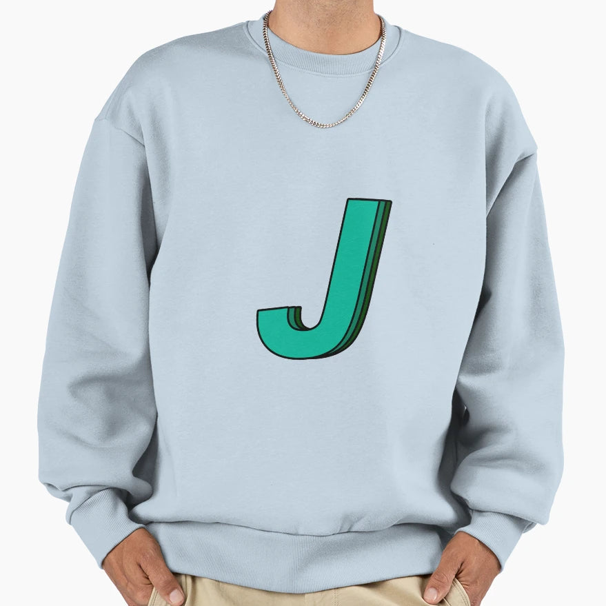 Green J Sweatshirt - Graphic Print Men Women - T-Shirt, Sweatshirt, Hoodie