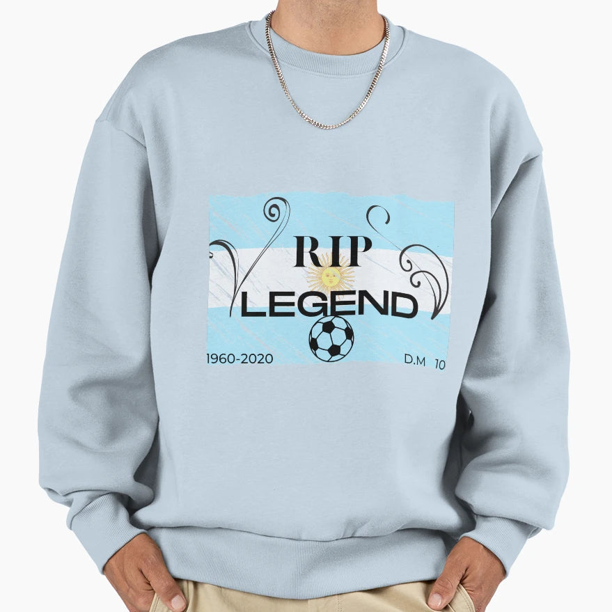 Rip Football Legend Argentin Diego Sweatshirt - Fun Novelty Design Unisex - T-Shirt, Sweatshirt, Hoodie
