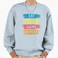 Eat Sleep Game Repeat T-Shirt - Unique Graphic Men Women - T-Shirt, Sweatshirt, Hoodie