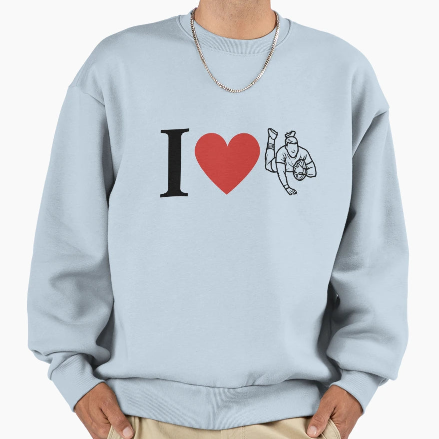 I Love Rugby Try Diving Sweatshirt - Fun Novelty Design Unisex - T-Shirt, Sweatshirt, Hoodie