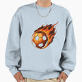 Flaming Football Energy Sweatshirt - Casual Everyday Wear Men Women - T-Shirt, Sweatshirt, Hoodie