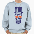 Skull Hipster Beard Glasses Hat Sweatshirt - Fun Novelty Design for Adults - T-Shirt, Sweatshirt, Hoodie
